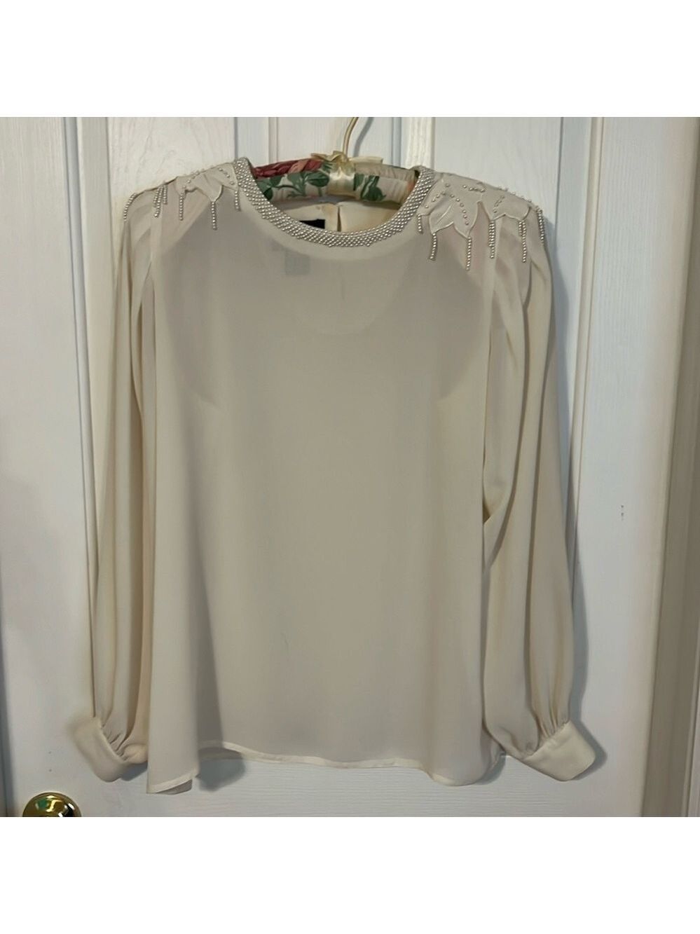 Nilani vintage bead embellished, sheer, size 9/10.